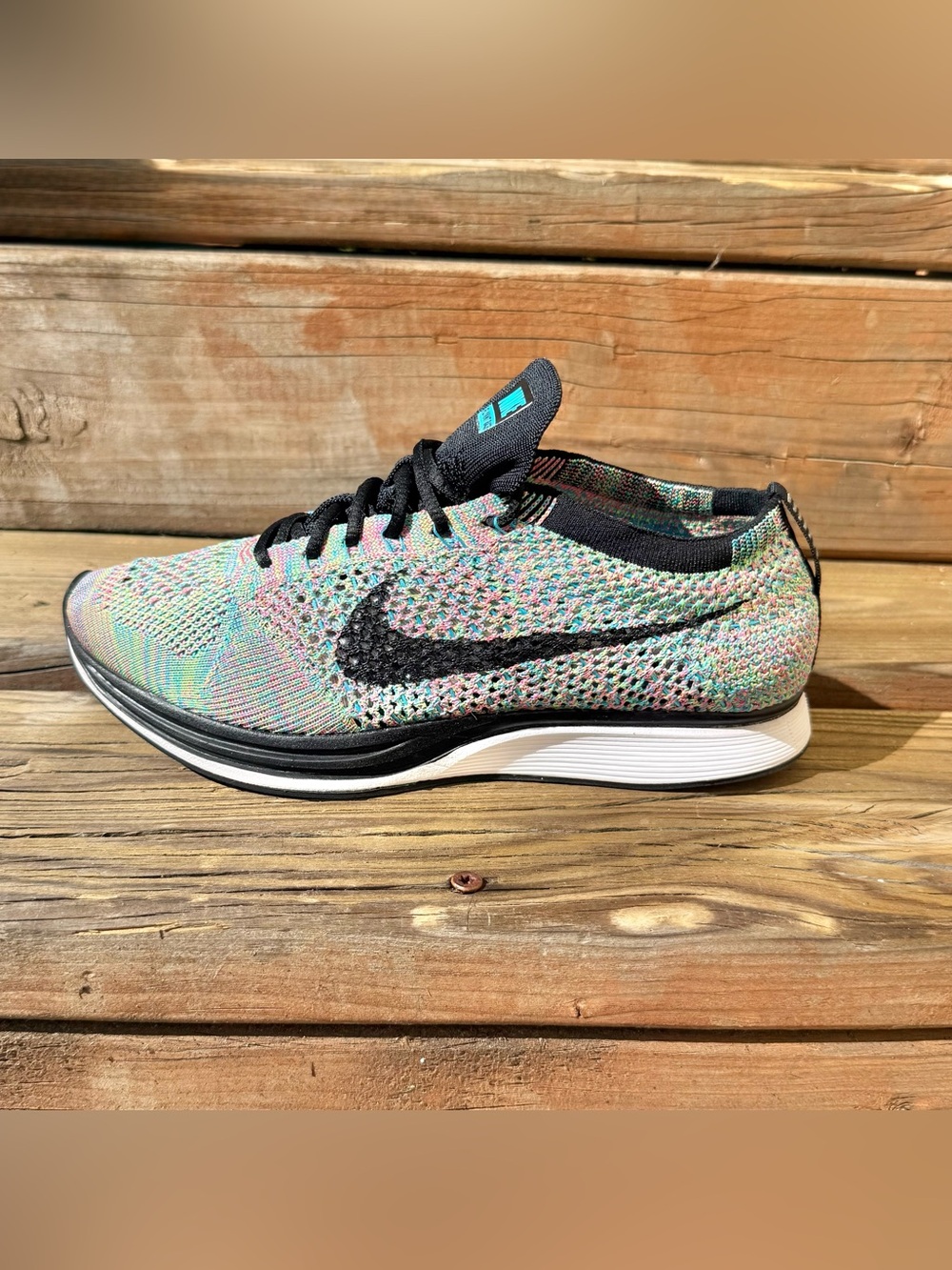 Nike Flyknit Racer Multicolor 2.0 - Men 6.5 - Womem 8 VNDS Worn 2x - 526628-304